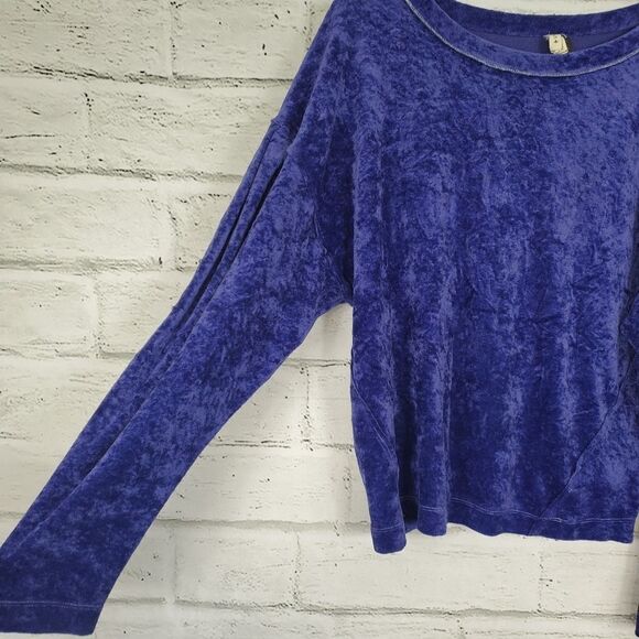 Free people Milan velvet knit blouse shirt - Picture 3 of 8